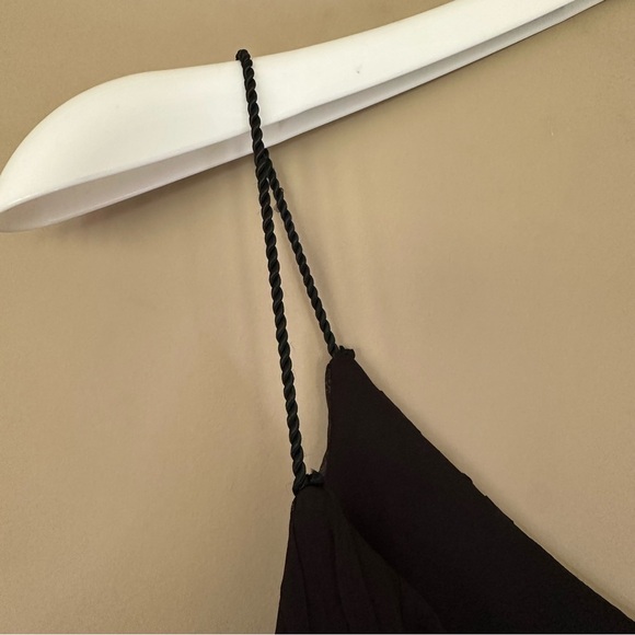 Loft Little Black Dress Women Size 2 Classic Pleated Spaghetti Strap Flowy Flare - Picture 7 of 10